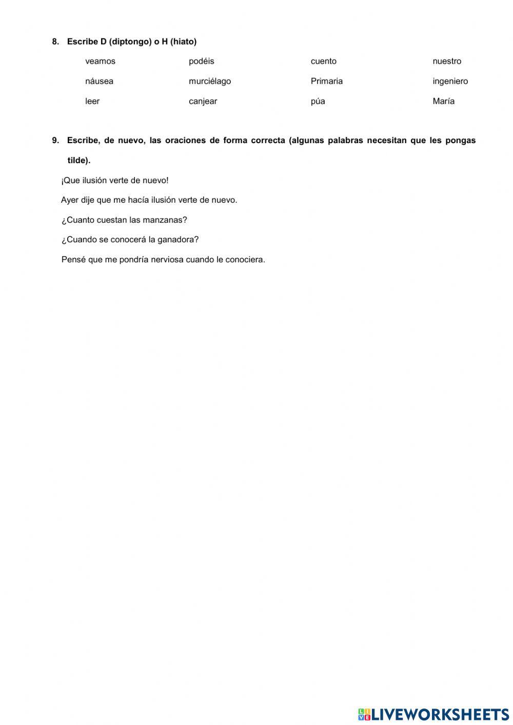 6º LENGUA-MINI TEST 1