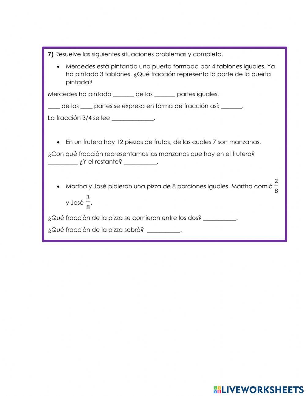 Teoría de Fracciones