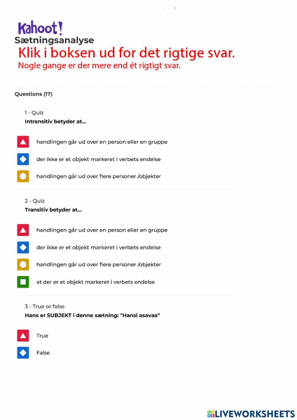 Sætningsanalyse på grønlandsk