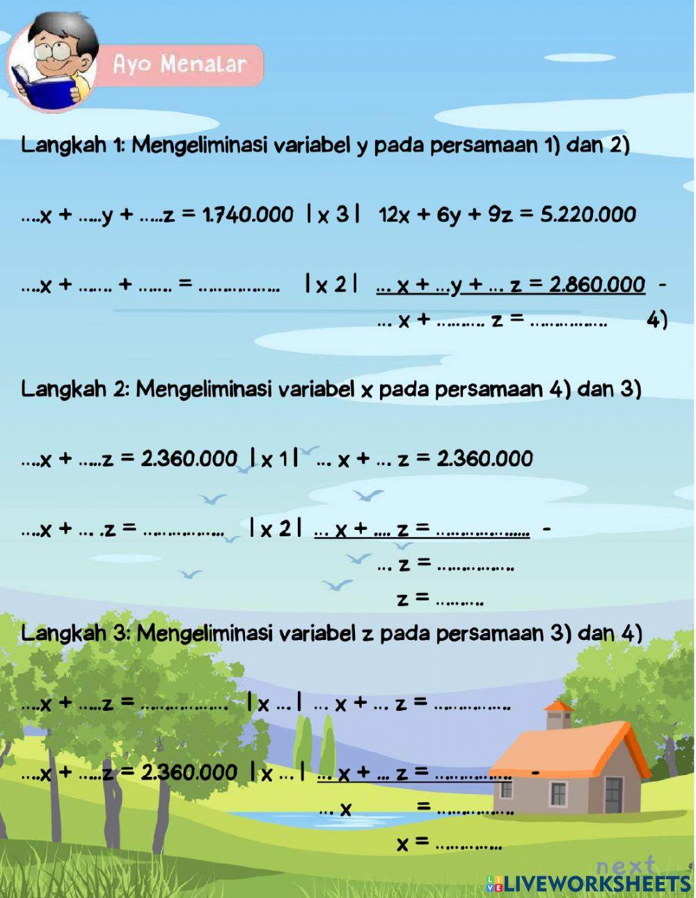 Lkpd spltv metode eliminasi