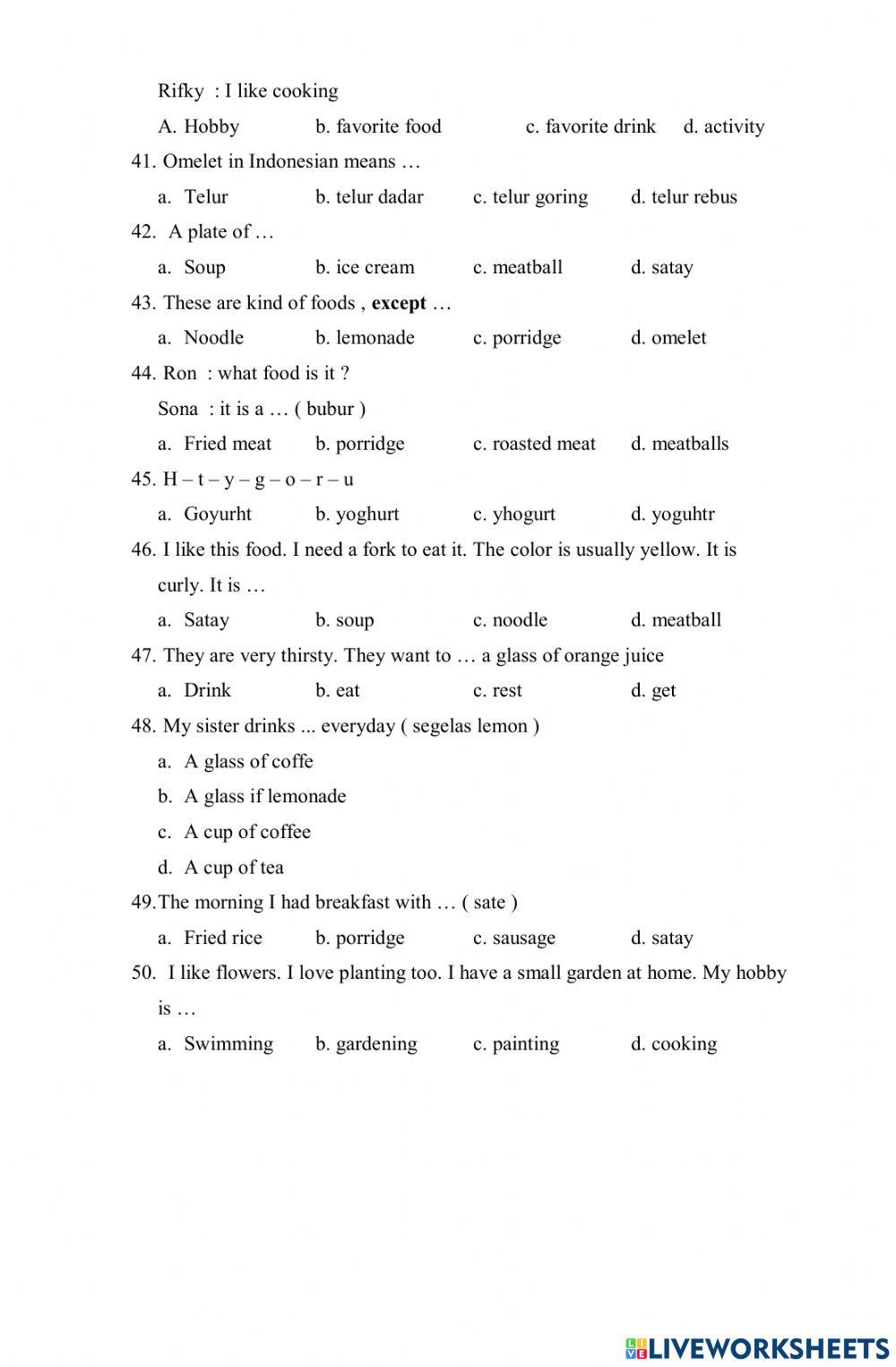 Bahasa inggris kelas 5