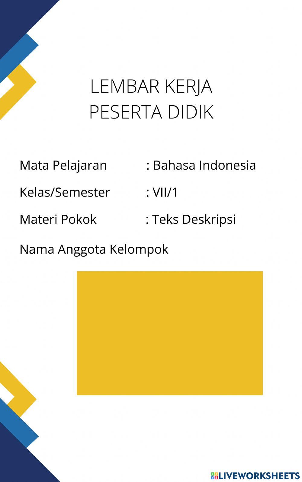 Struktur dan Unsur Deskripsi