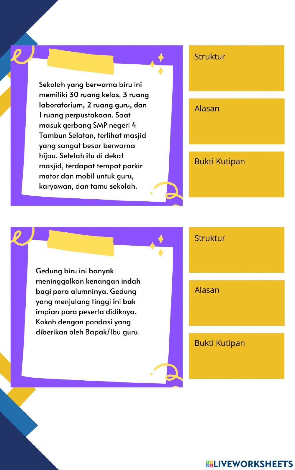 Struktur dan Unsur Deskripsi