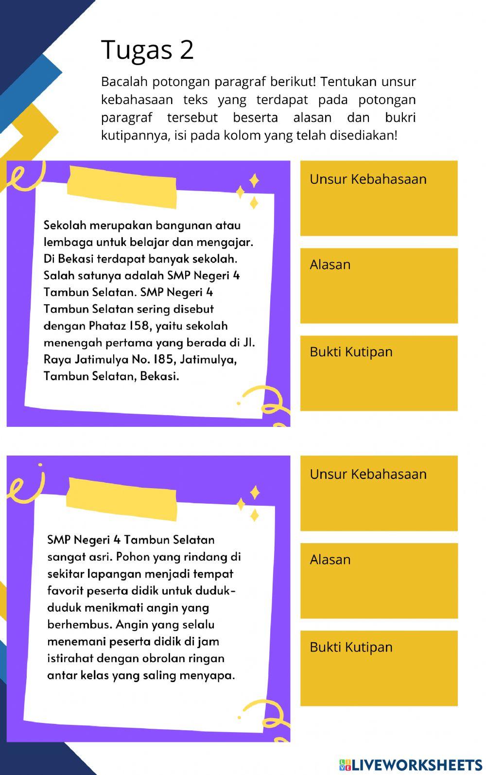 Struktur dan Unsur Deskripsi