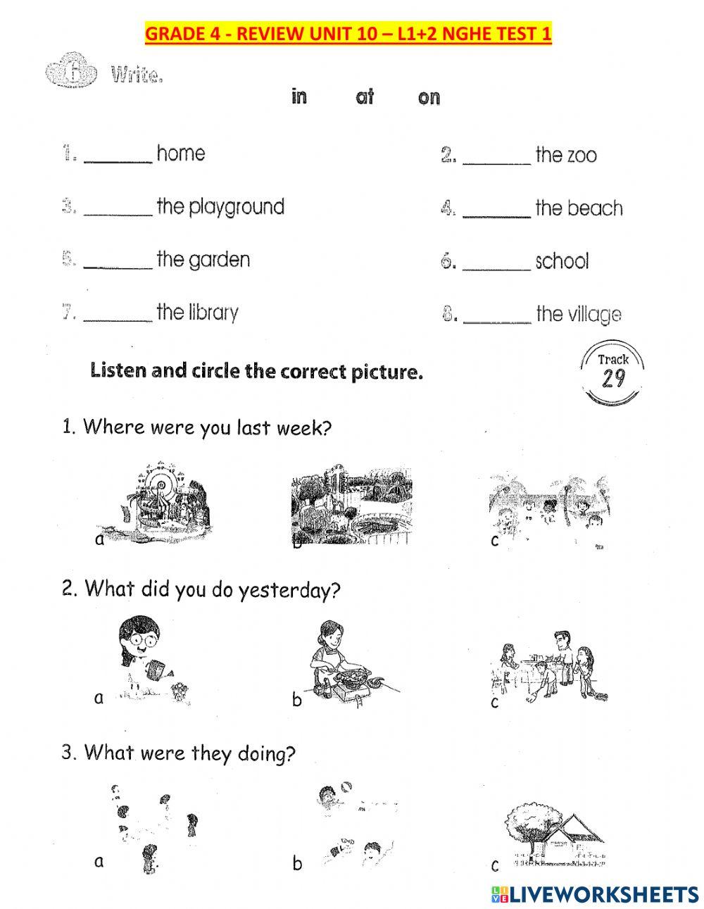 G4-u10 l1+2 listening test 1