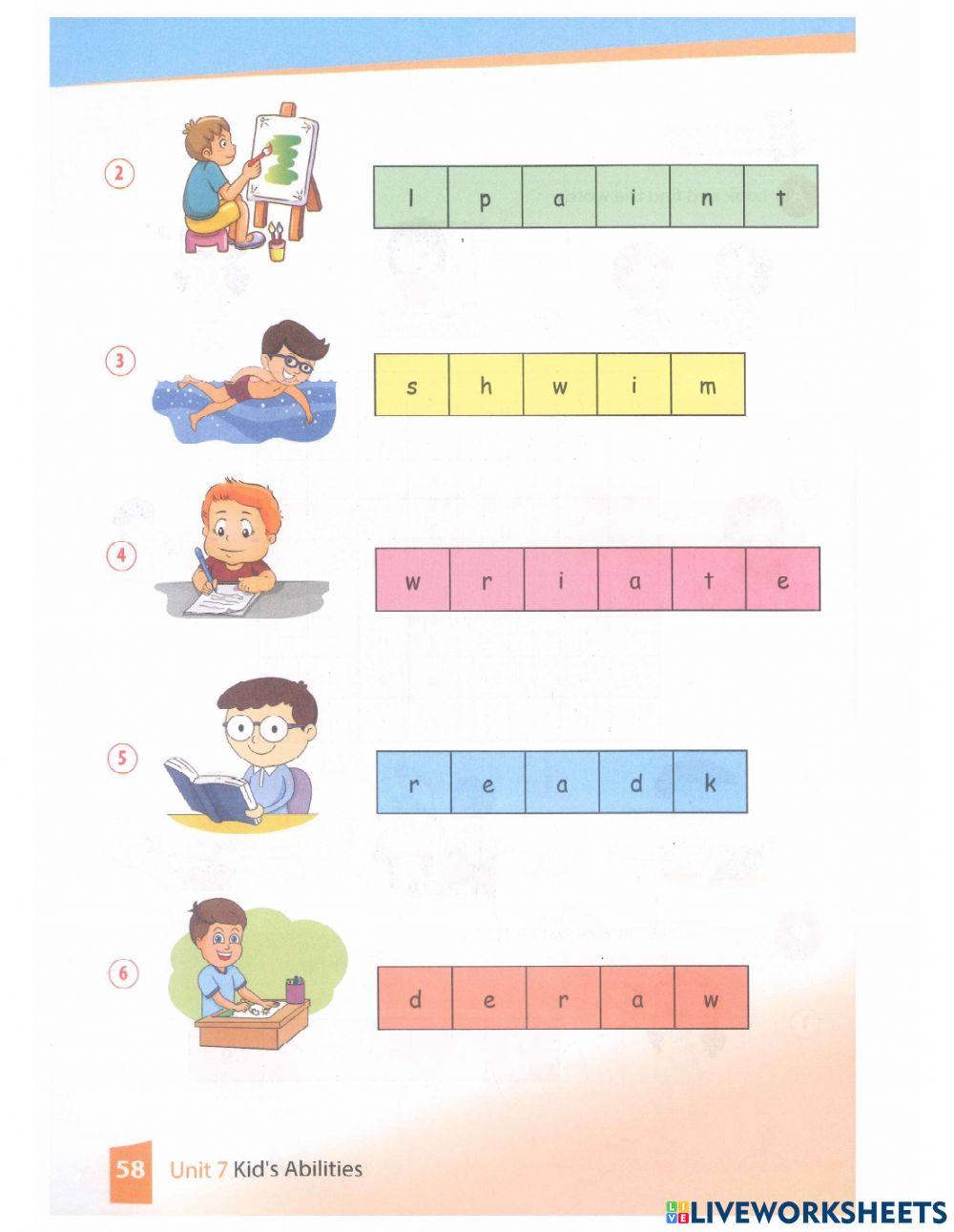 What can she-he do ? - exercise 1