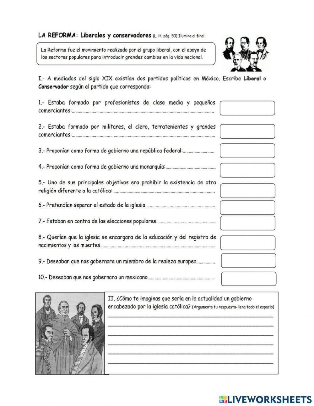 Los ideales liberales y conservadores