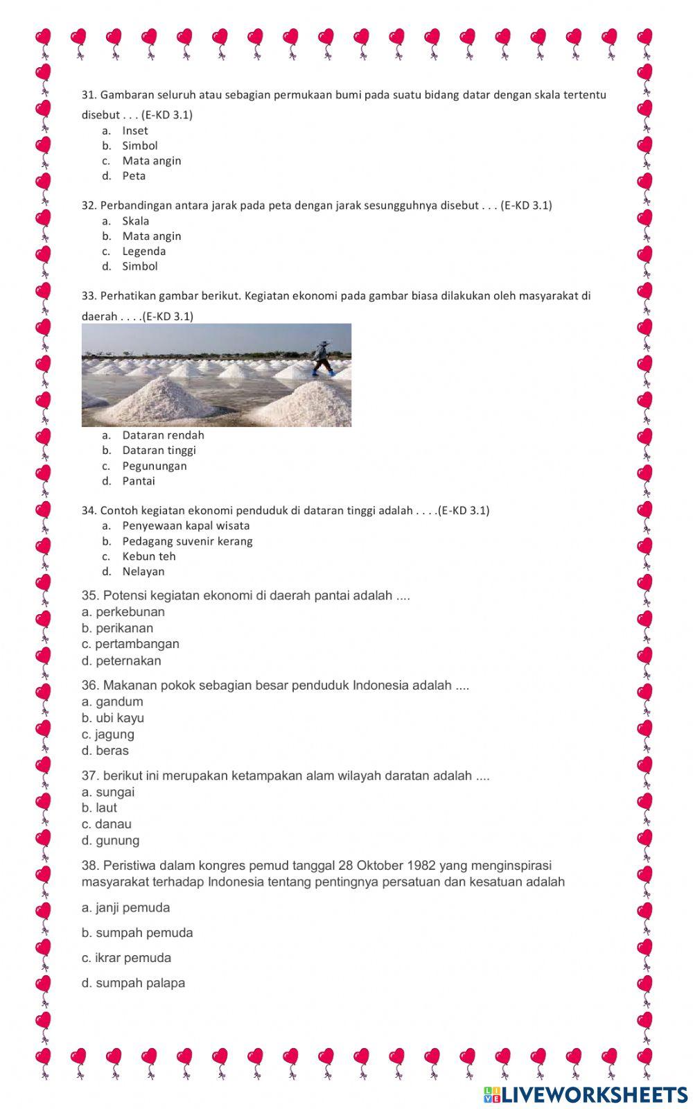 Penilaian akhir semester tematik tema 5