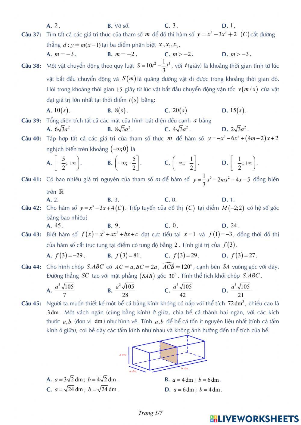 TN2023 - Khảo sát chất lượng lần 1 - THPT Yên Phong 1 - Bắc Ninh