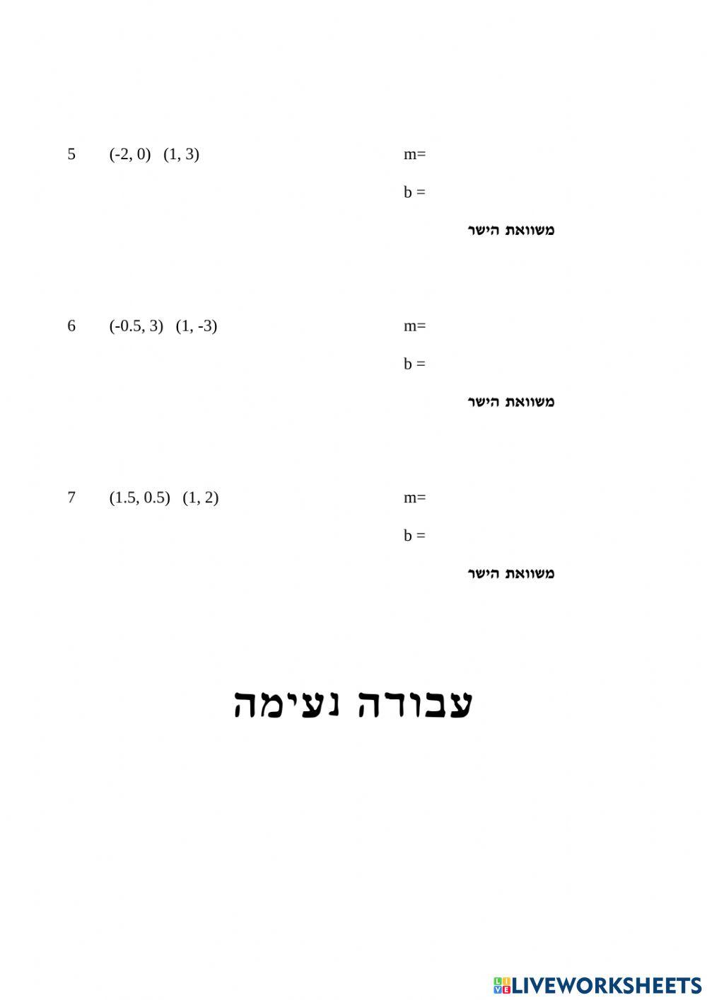 מציאת יצוג אלגברי