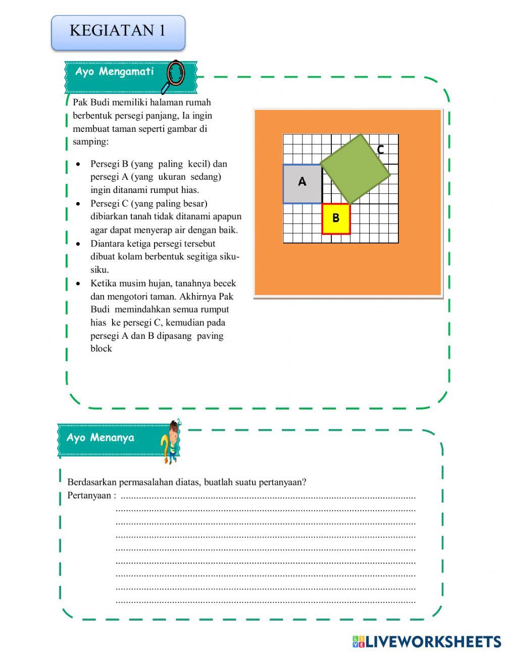 Menemukan teorema phytagoras dan menghitung salah satu panjang sisi jika diketahui panjang 2 sisi
