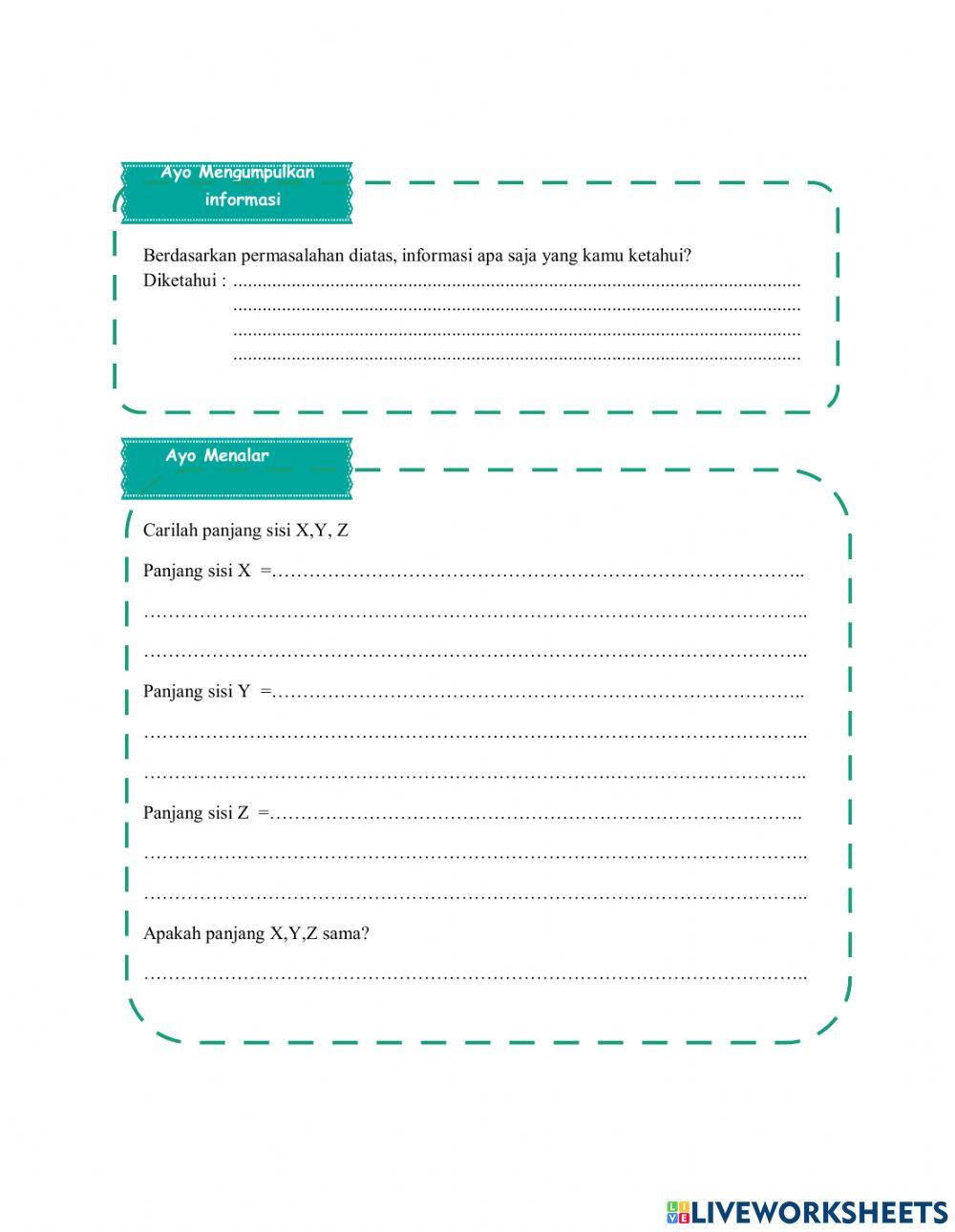 Menemukan teorema phytagoras dan menghitung salah satu panjang sisi jika diketahui panjang 2 sisi