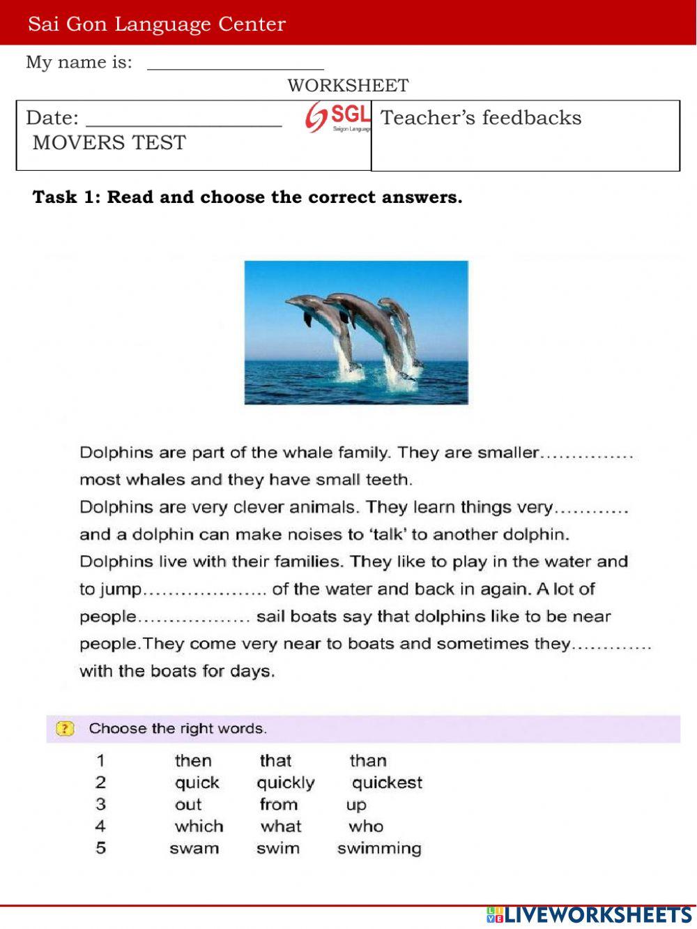 Movers test