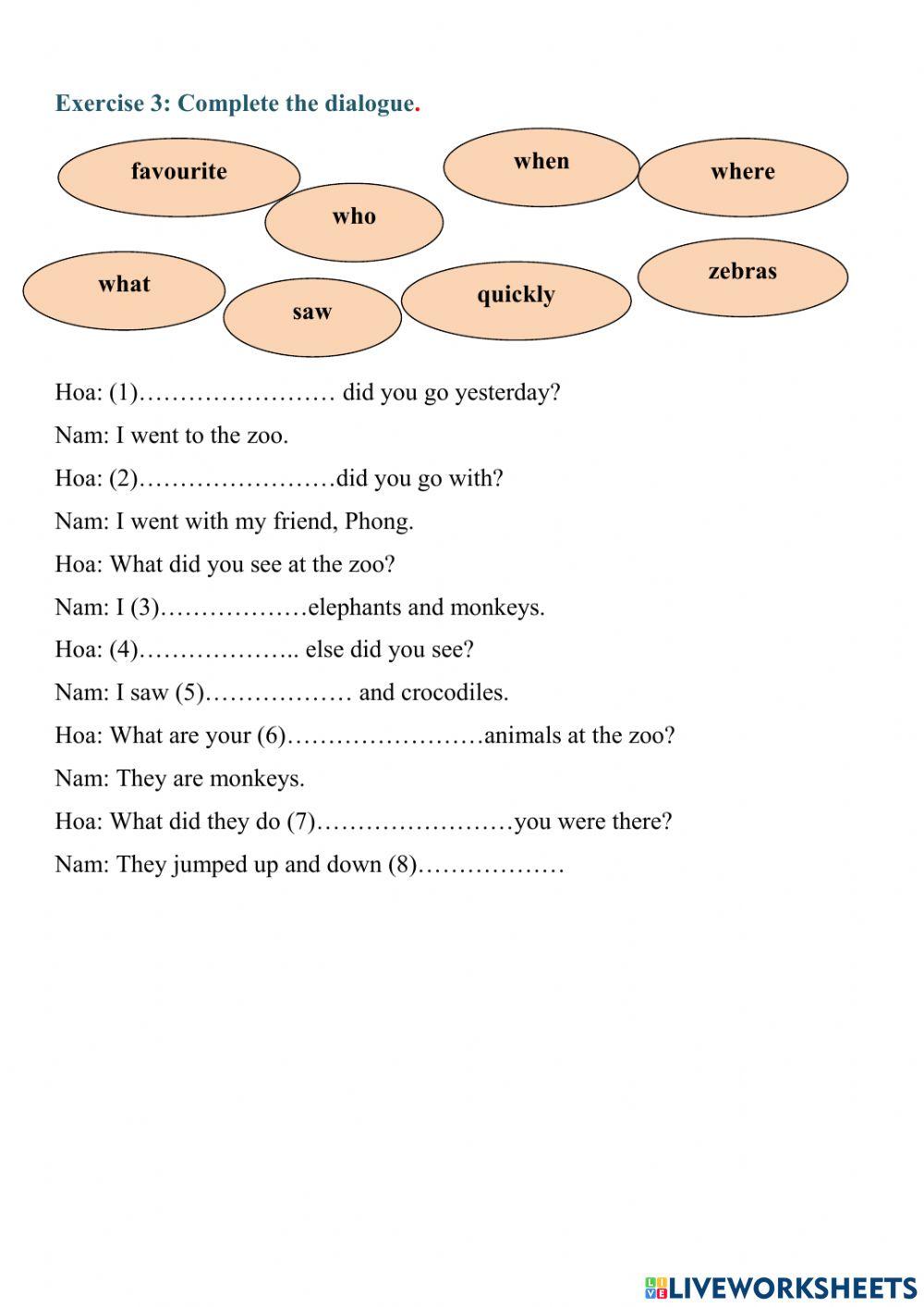 Unit 9: What did you see ...?