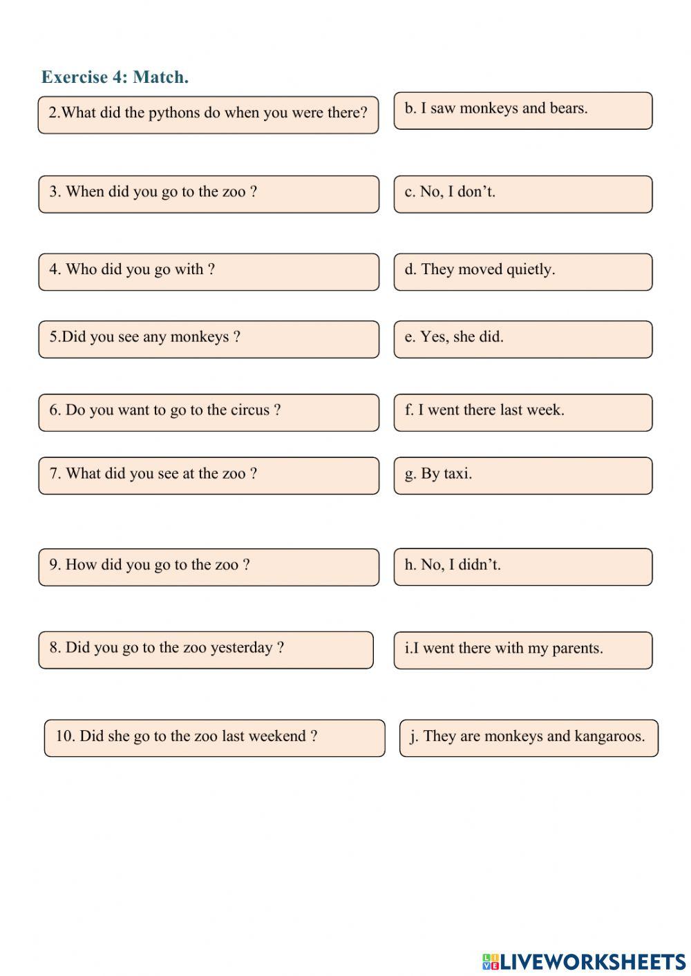 Unit 9: What did you see ...?