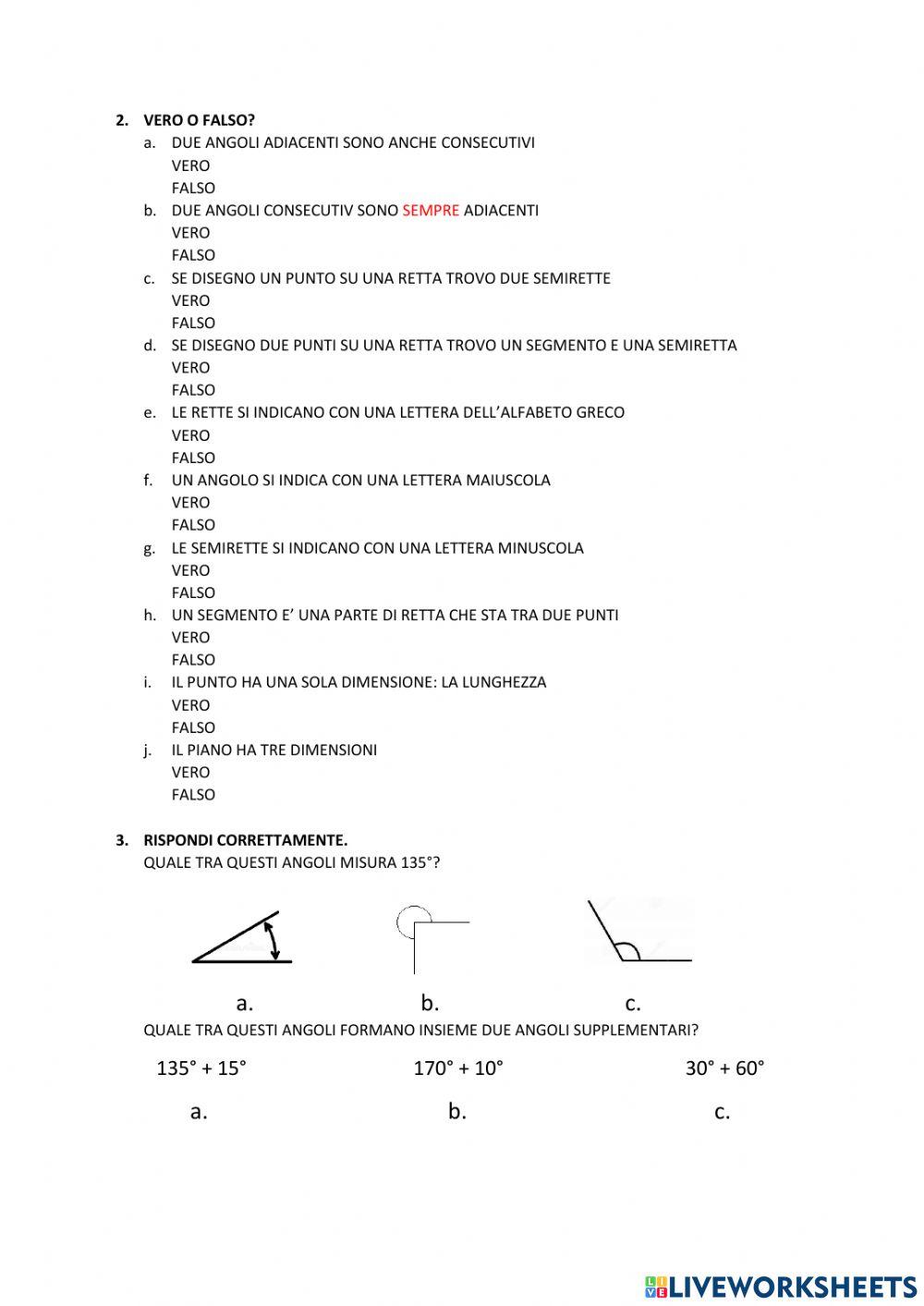 Enti fondamentali e derivati della geometria