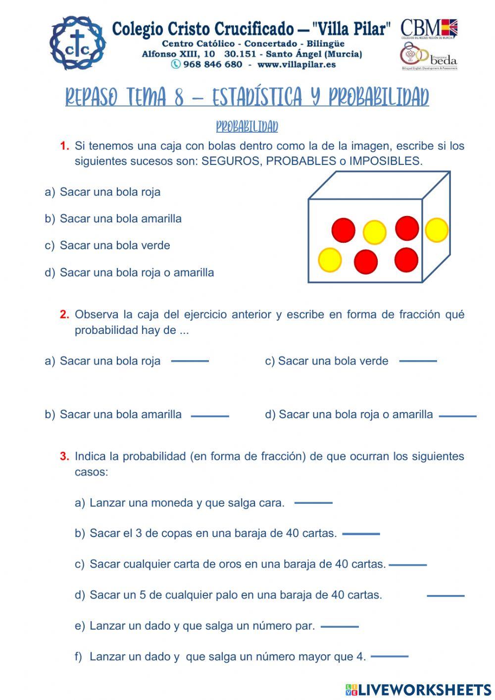 Tema 8. probabilidad