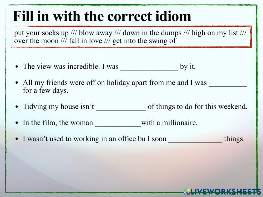 Idioms and phrasal verbs (up)