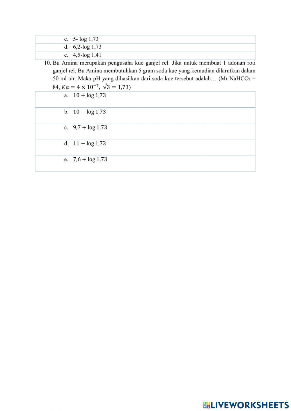 Penilaian Individu Bab Hidrolisis Garam