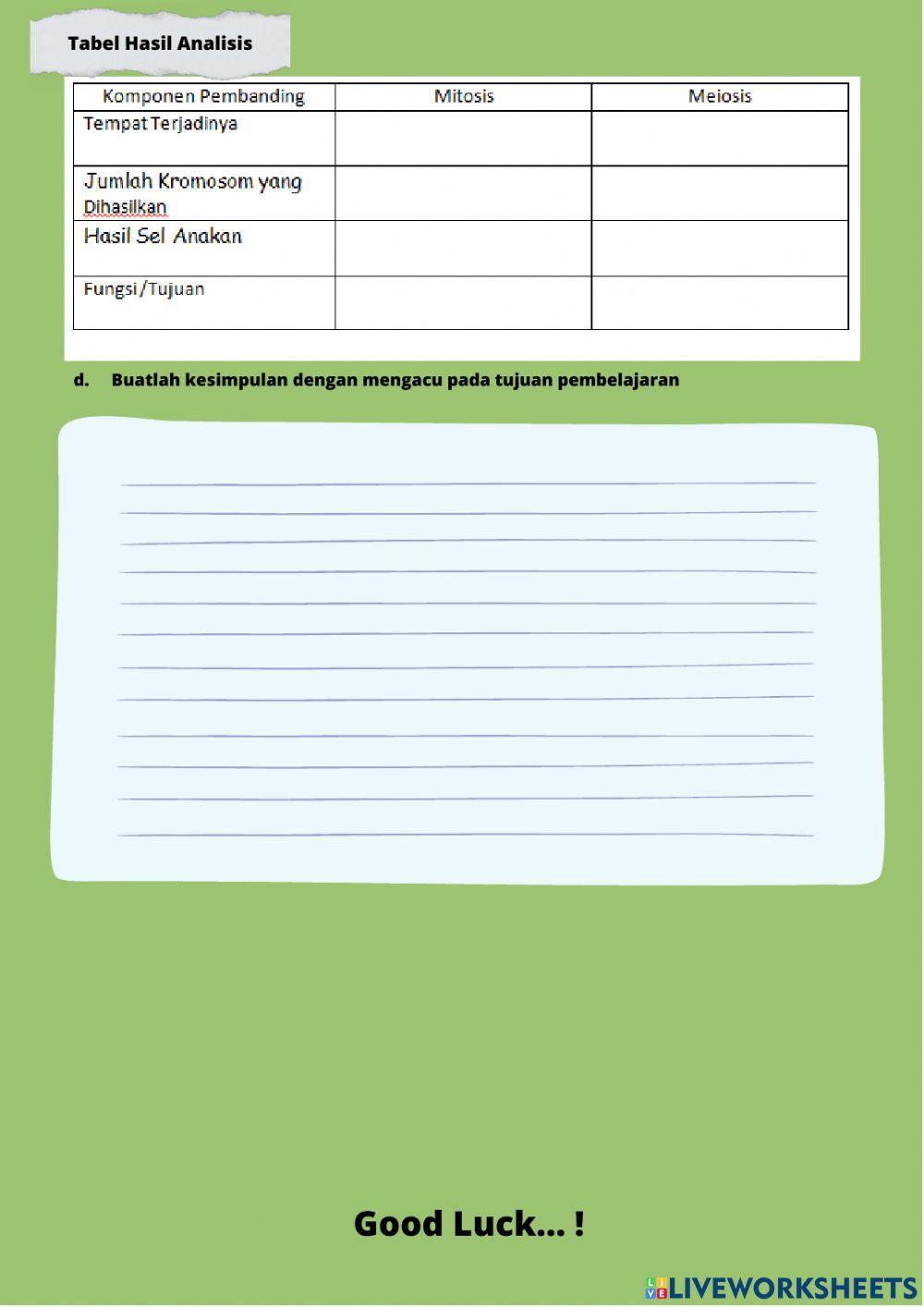 LKPD Pembelahan Sel Pertemuan 1