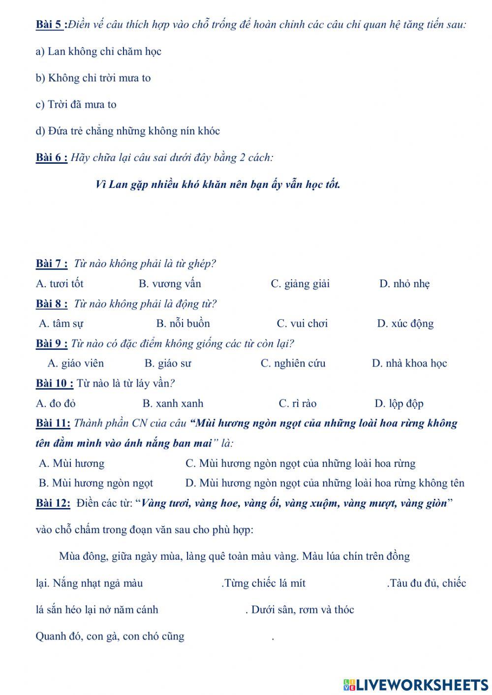 Tuần 13 - Luyên từ câu - Ngô Huyền