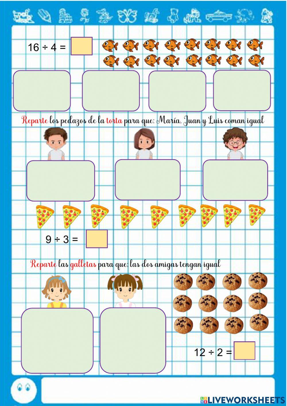 Reparto en la division