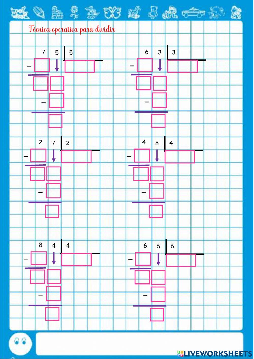 Reparto en la division