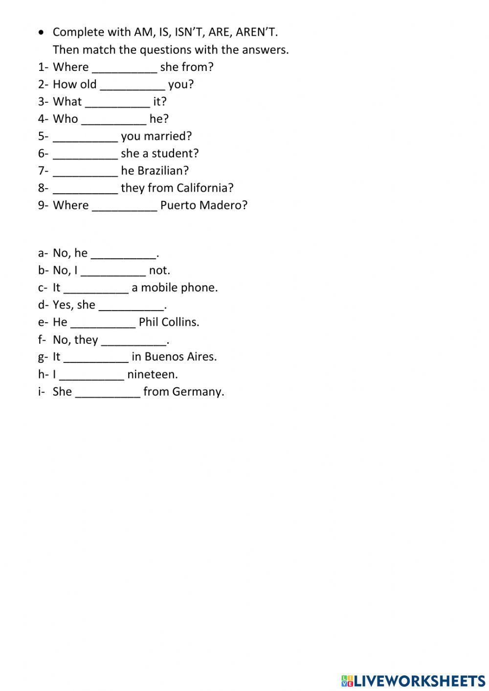 IN-ON-AT, parts of the house, HIS-HER, to be interrogative and negative + exercises