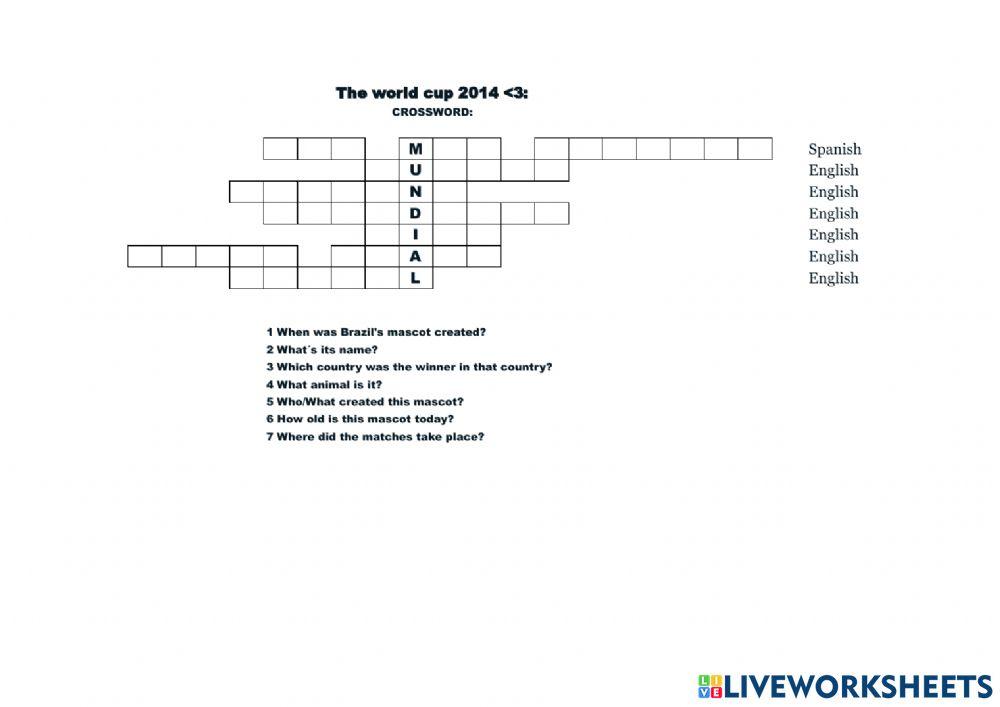 Crossword world cup