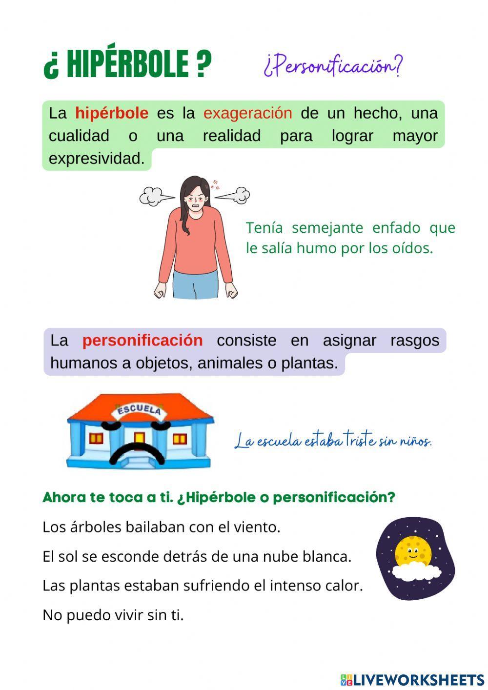 ¿hipérbole o personificación?