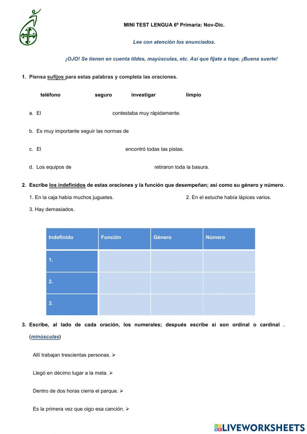 6º Prim. LENGUA nov-dic.