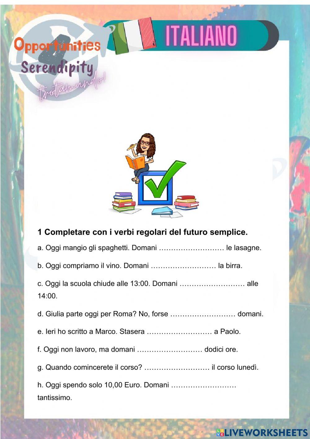 Progetto italiano, pratica finale