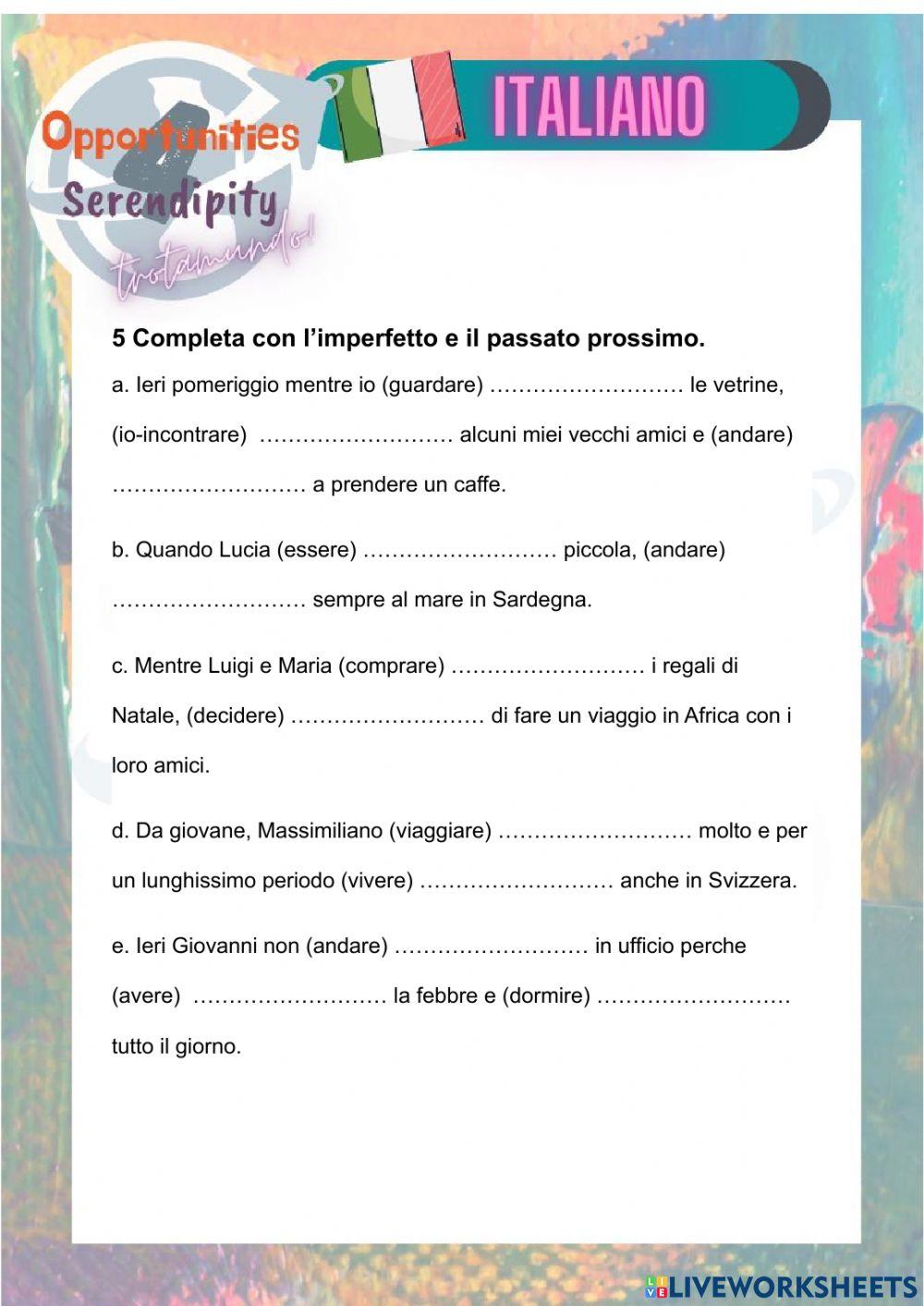 Progetto italiano, ripasso finale parte 2