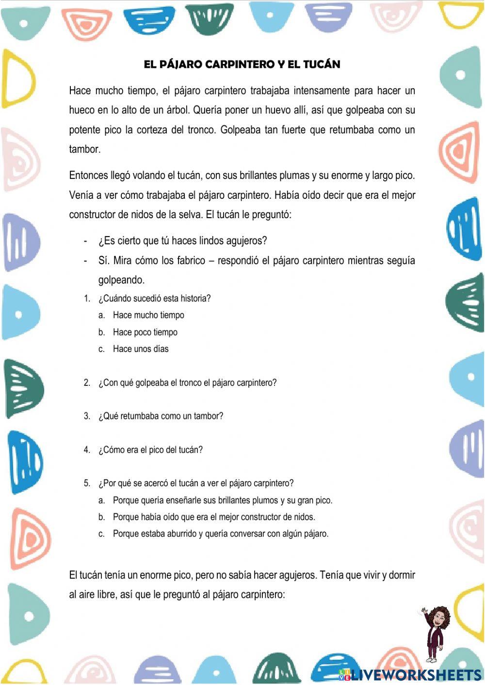 El pájaro carpintero y el tucán