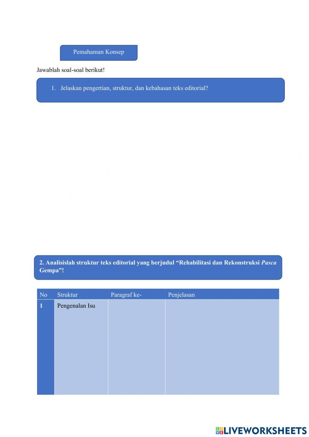 LKPD Menganalisis Teks Editorial