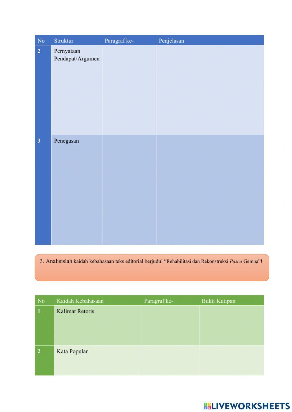 LKPD Menganalisis Teks Editorial