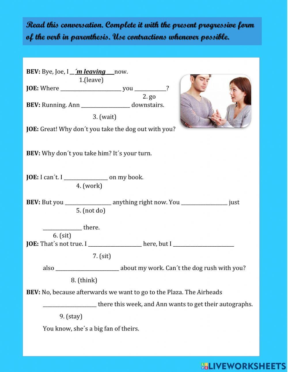 Present Progressive activity