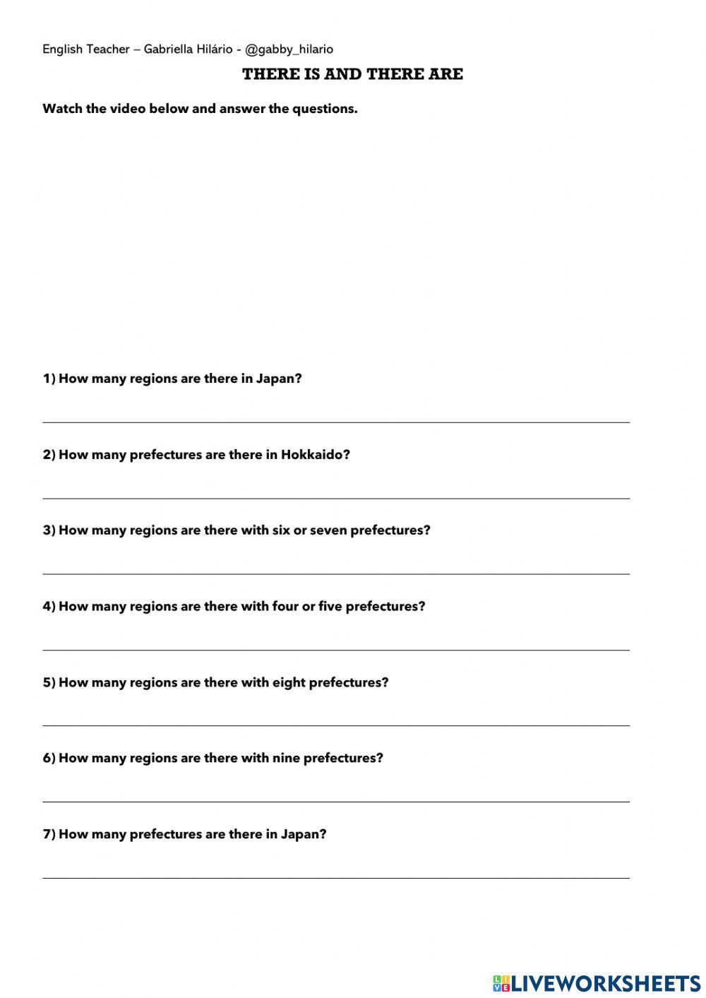 Learning through Japan - There is and There are