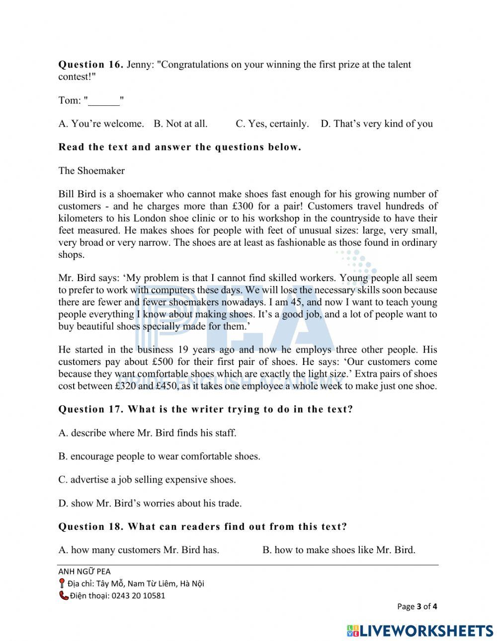 Đề luyện thi vào lớp 6 - số 1