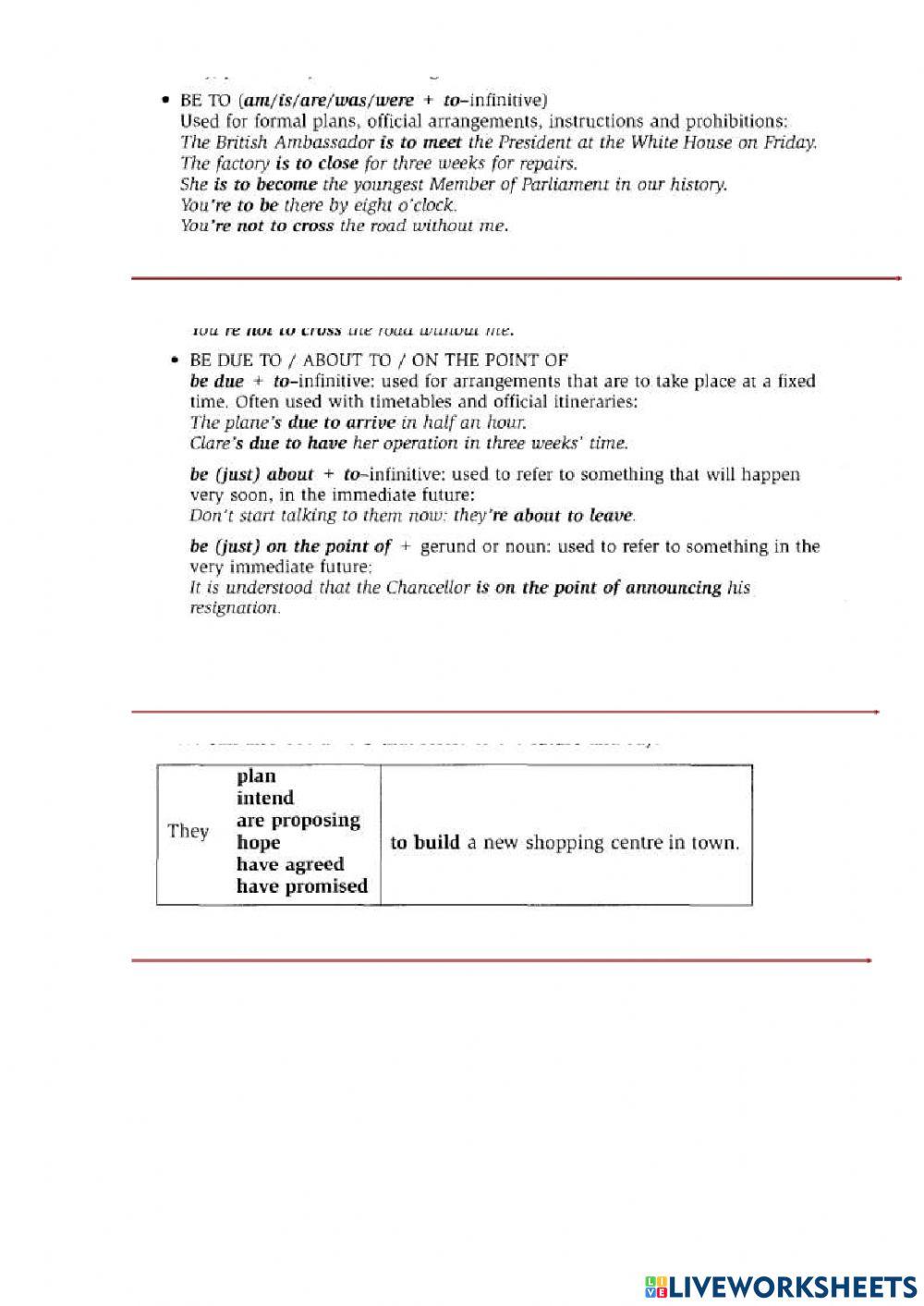 Reffering to the future