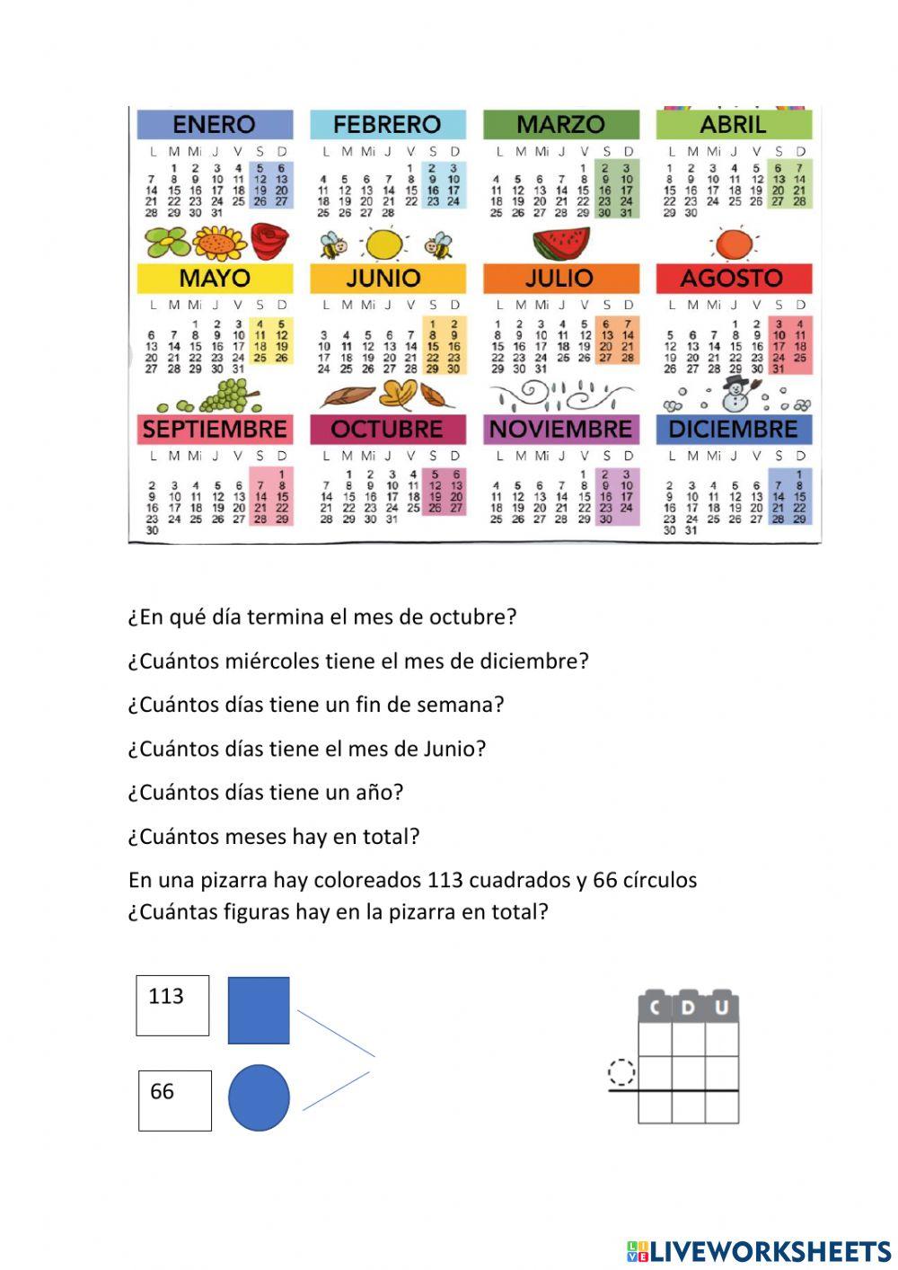 Centenas y calendario