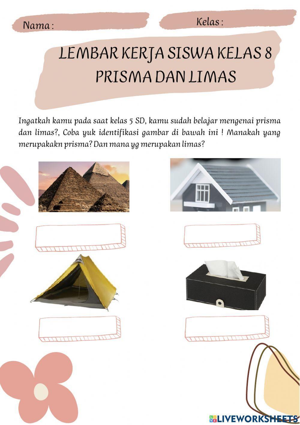 Luas permukaan prisma dan limas