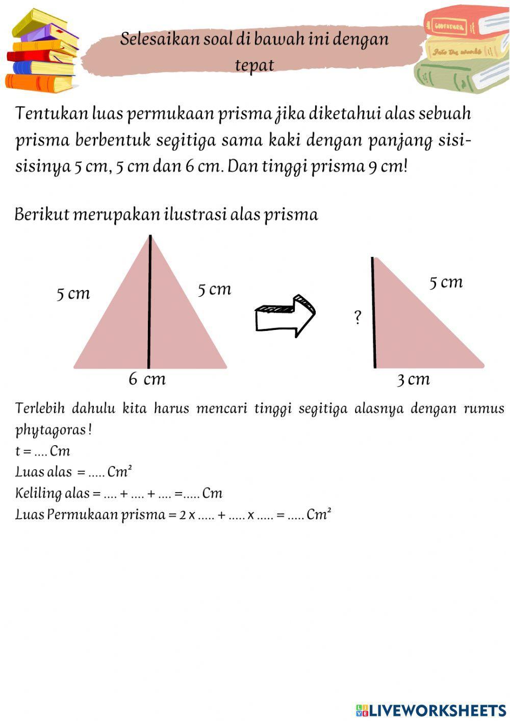 Luas permukaan prisma dan limas