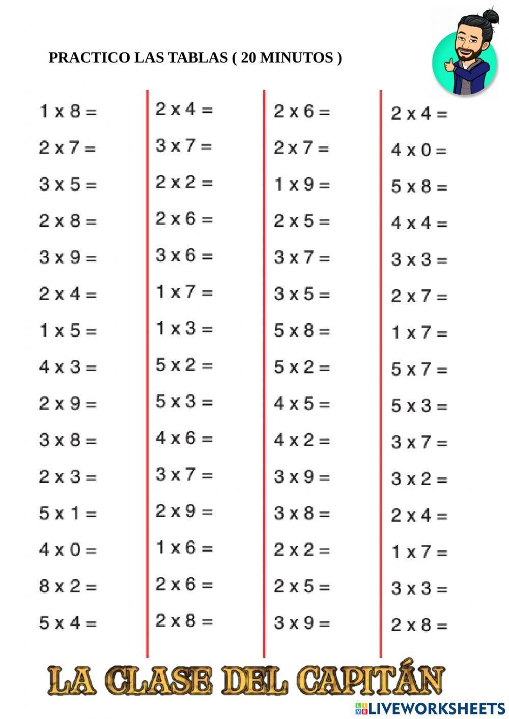 3º mates t2 tablas de multiplicar