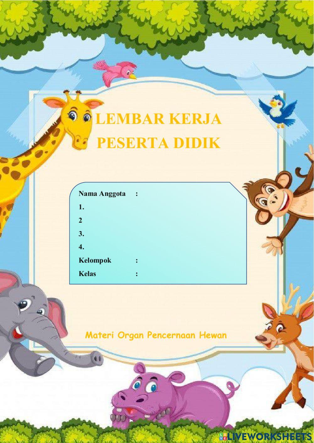 E-KPD Materi Organ Pencernaan Hewan dan Fungsinya