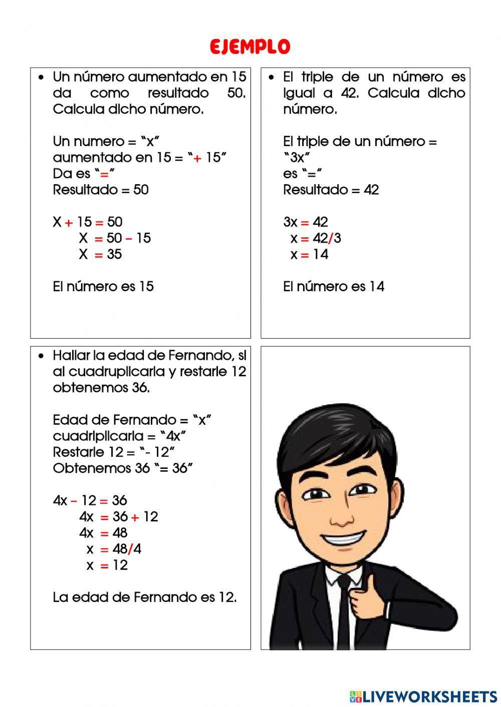 Planteo de ecuaciones