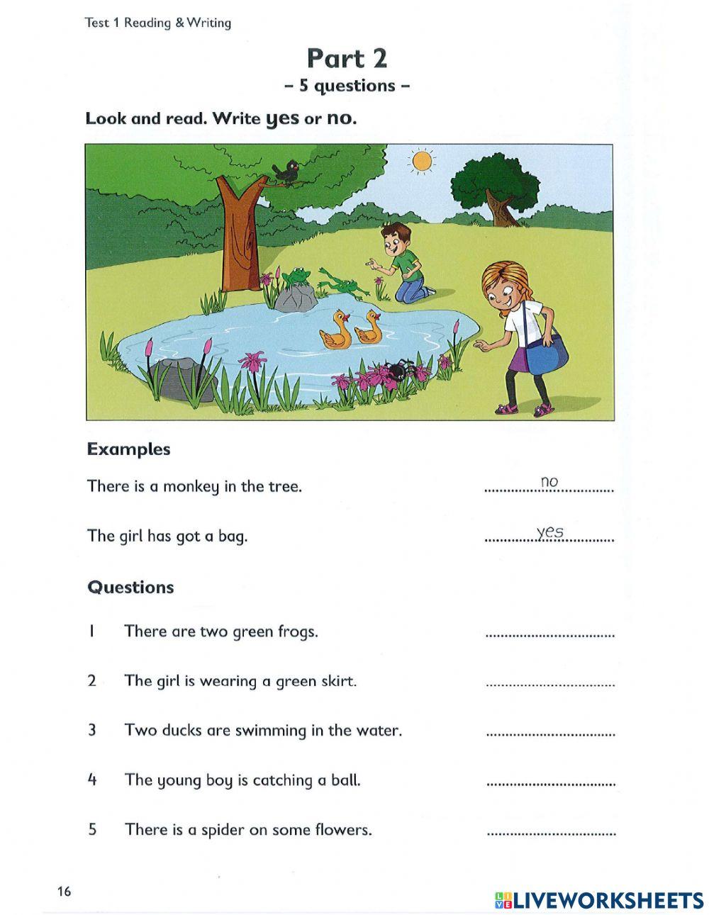 Collins Starter Test 1 Reading
