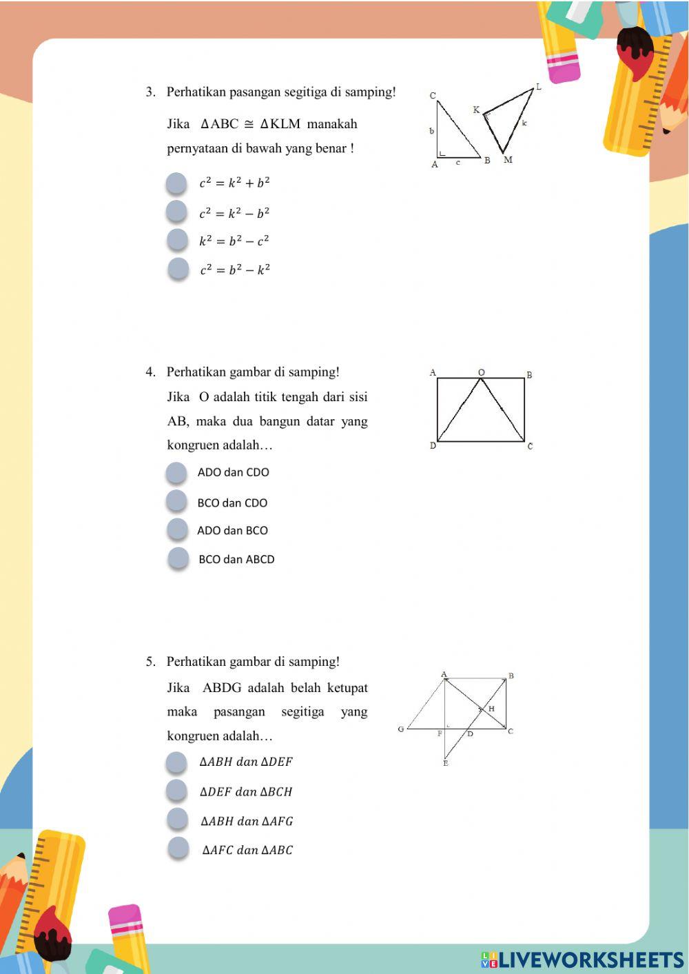 Soal Evaluasi Kekongruenan