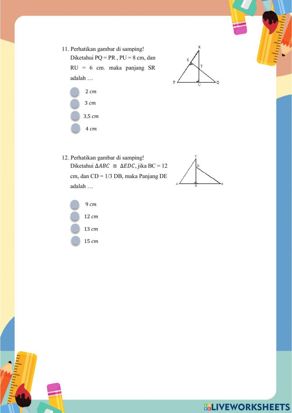 Soal Evaluasi Kekongruenan