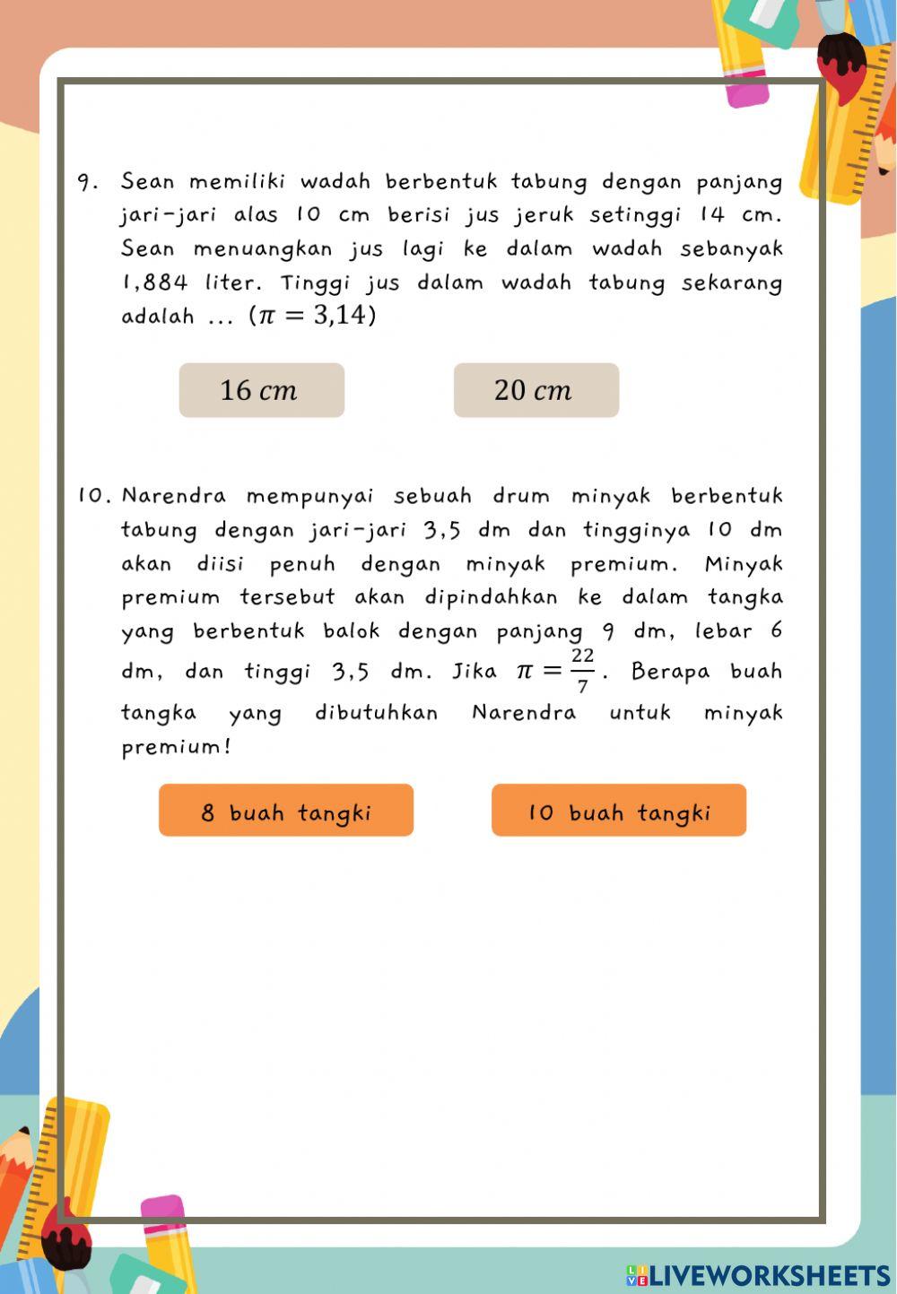 Bangun Ruang Sisi Lengkung-Tabung